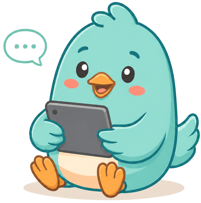 Voli listening to a first conversation on a tablet