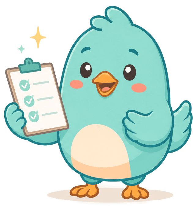 Voli holding a completed checklist