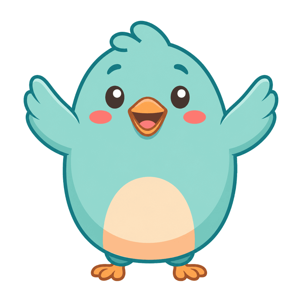 Voli, the Voluble mascot, with both wings up